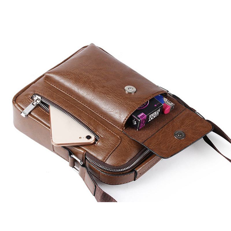 Męska Torebka Ze Skóry Pu W Stylu Vintage Torba Na Ramię W Stylu Retro Crossbody