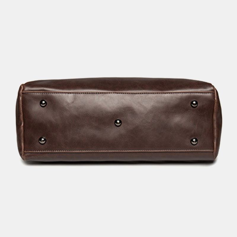 Męska Wodoodporna Teczka O Dużej Pojemności Torebka Retro 14-calowa Torba Na Laptopa Torba Na Ramię Crossbody