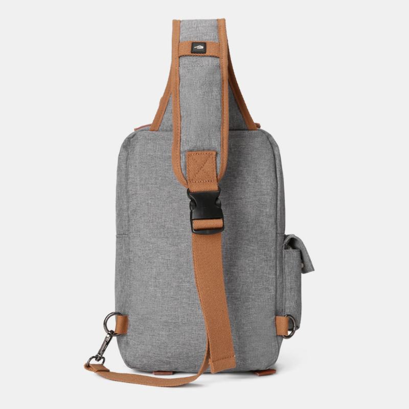 Męska Wodoodporna Torba Na Klatkę Piersiową Oxford Multi-pocket Outdoor Travel Wielofunkcyjna Torba Crossbody Z Zabezpieczeniem Przeciw Kradzieży