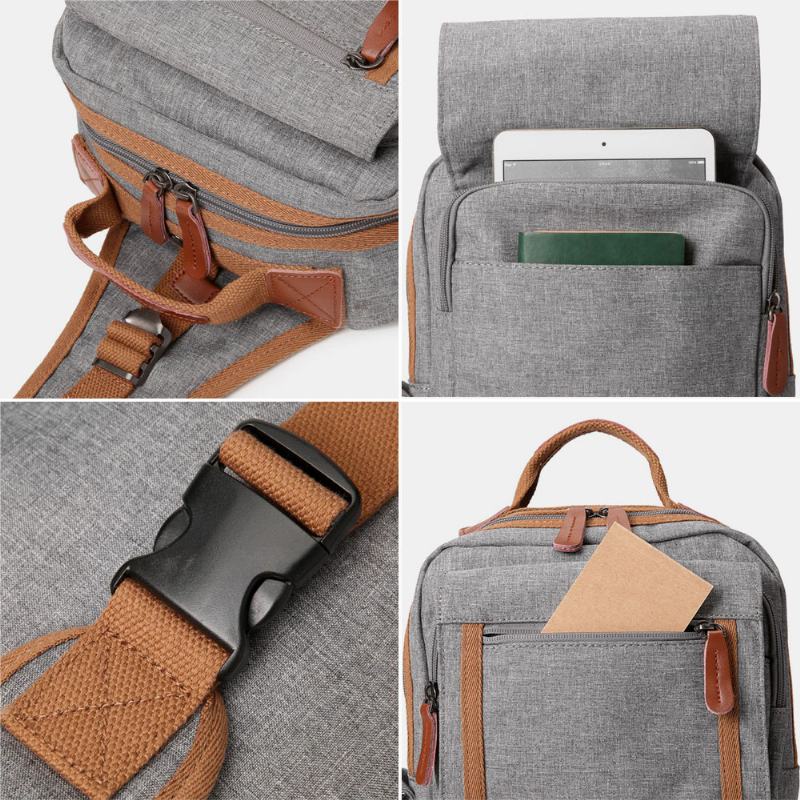 Męska Wodoodporna Torba Na Klatkę Piersiową Oxford Multi-pocket Outdoor Travel Wielofunkcyjna Torba Crossbody Z Zabezpieczeniem Przeciw Kradzieży