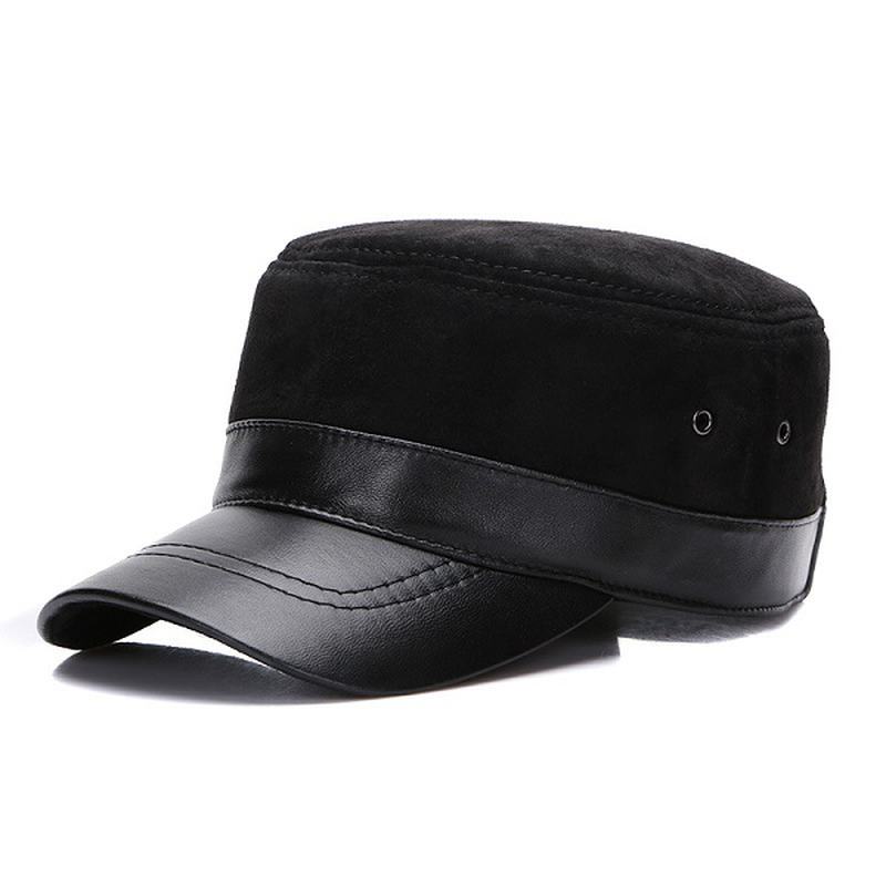 Męska Zimowa Ciepła Wojskowa Płaska CZapka Casual Outdoor Sun Visor Baseball Hat