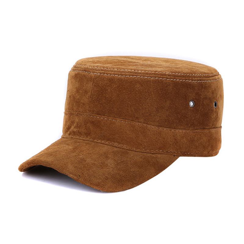 Męska Zimowa Ciepła Wojskowa Płaska CZapka Casual Outdoor Sun Visor Baseball Hat