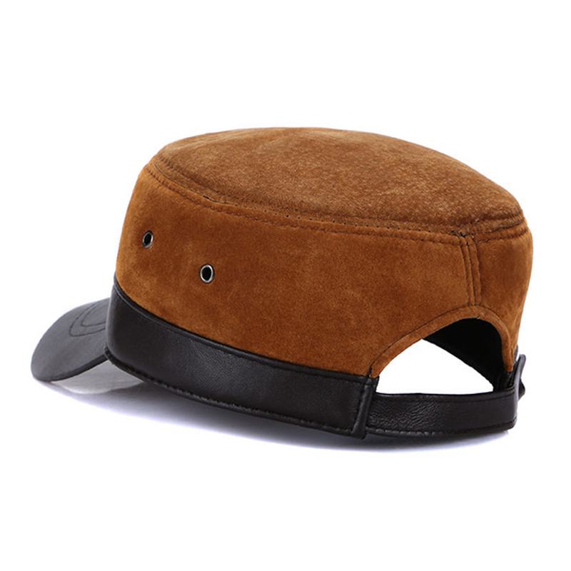 Męska Zimowa Ciepła Wojskowa Płaska CZapka Casual Outdoor Sun Visor Baseball Hat