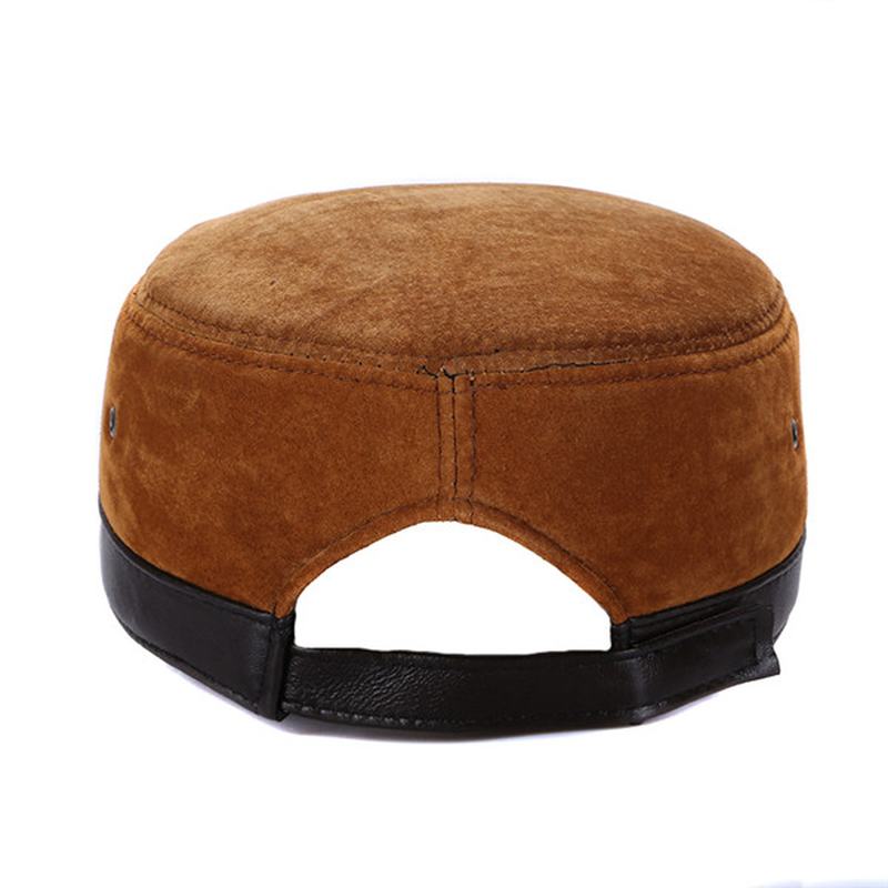 Męska Zimowa Ciepła Wojskowa Płaska CZapka Casual Outdoor Sun Visor Baseball Hat