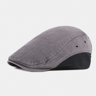 Męski Bawełniany Kolor Patchworkowy Brytyjski Styl Outdoor Casual All-match Sunvisor Forward Hat Beret Hat