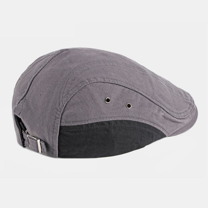 Męski Bawełniany Kolor Patchworkowy Brytyjski Styl Outdoor Casual All-match Sunvisor Forward Hat Beret Hat