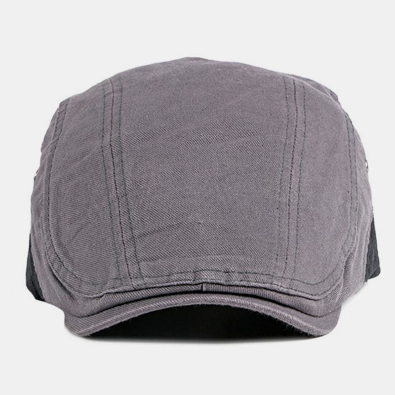 Męski Bawełniany Kolor Patchworkowy Brytyjski Styl Outdoor Casual All-match Sunvisor Forward Hat Beret Hat