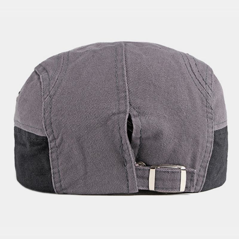 Męski Bawełniany Kolor Patchworkowy Brytyjski Styl Outdoor Casual All-match Sunvisor Forward Hat Beret Hat