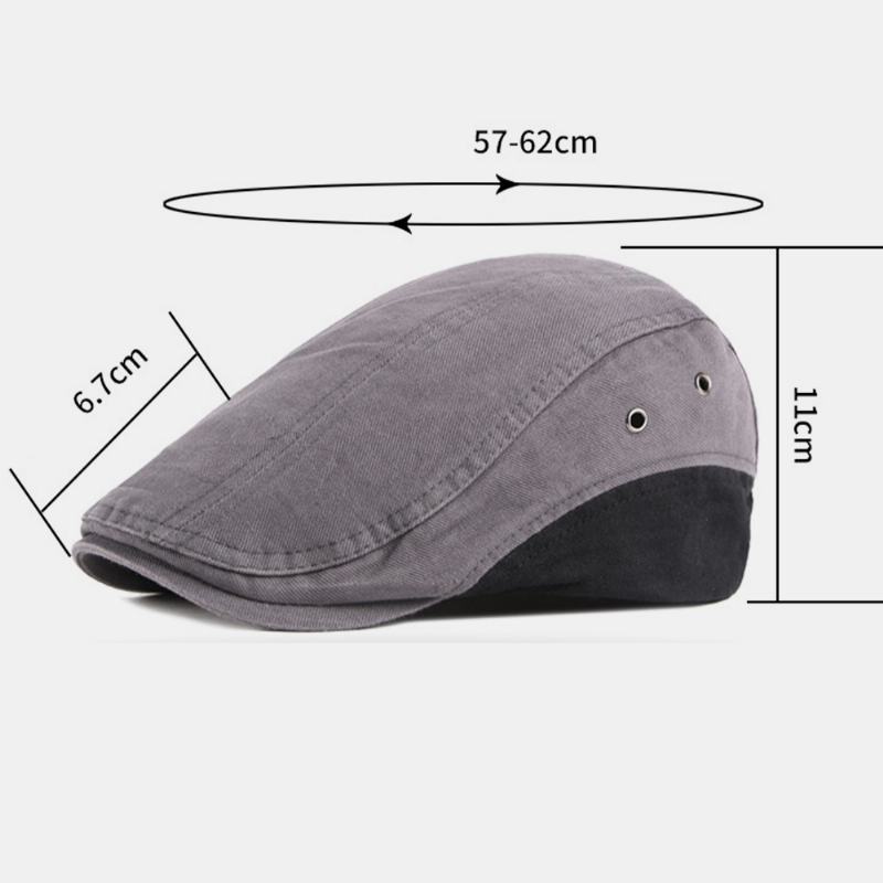 Męski Bawełniany Kolor Patchworkowy Brytyjski Styl Outdoor Casual All-match Sunvisor Forward Hat Beret Hat