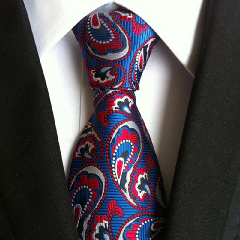 Męski Biznesowy Żakardowy Krawat W Kratę Party Formalne Krawaty Retro