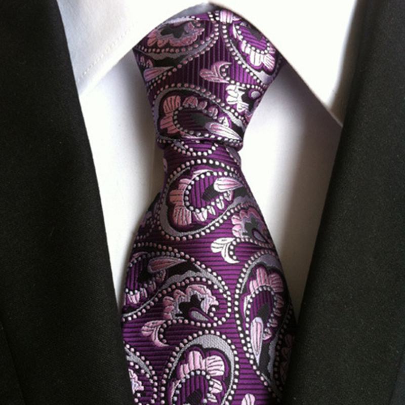 Męski Biznesowy Żakardowy Krawat W Kratę Party Formalne Krawaty Retro