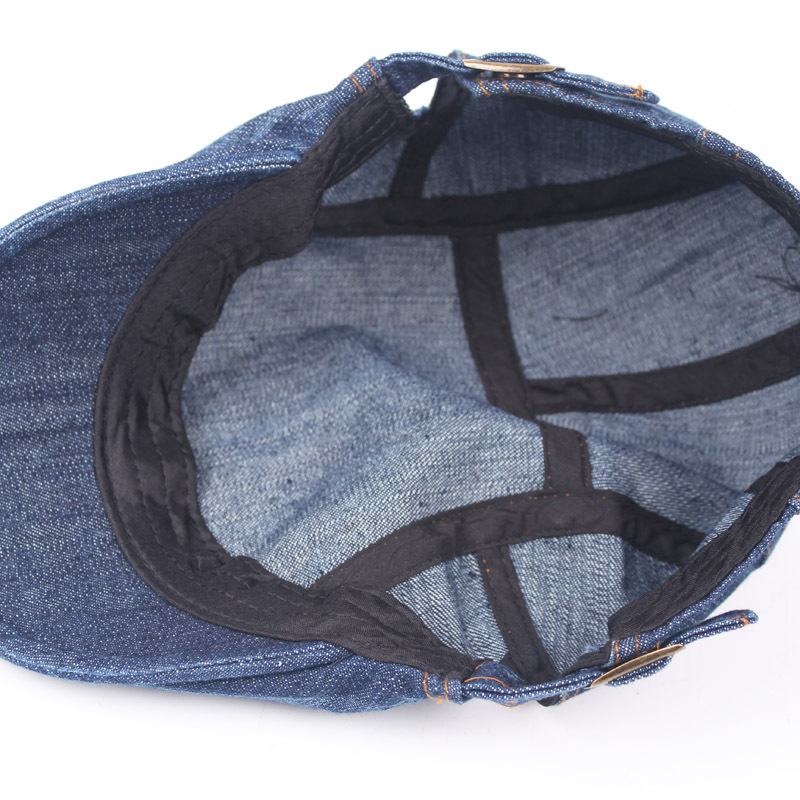 Męski Damski Sprany Denim Regulowany Solidny Beret Malarza