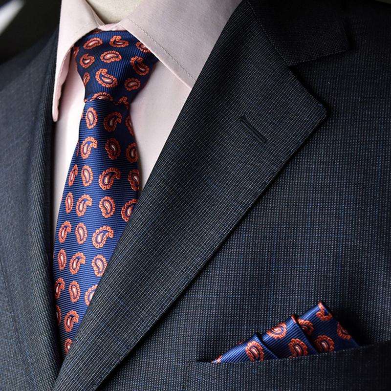 Męski Garnitur Z Krawatem I Kieszonkowym Ręcznikiem Biznesowe Formalne Krawaty Żakardowe