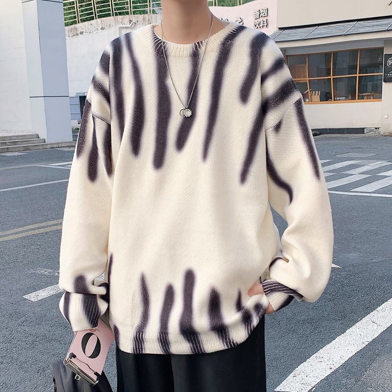 Męski Luźny Sweter W Stylu Hong Kong