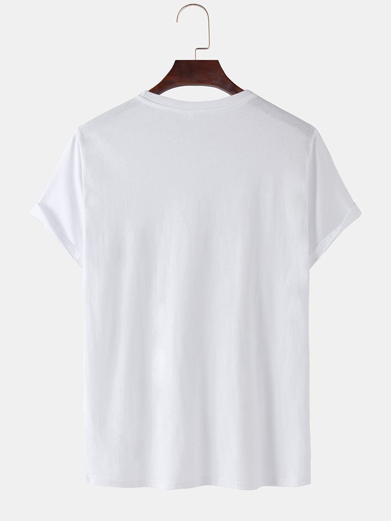 Męski Luźny Luźny T-shirt Z Nadrukiem Graficznym W 100% Bawełniany