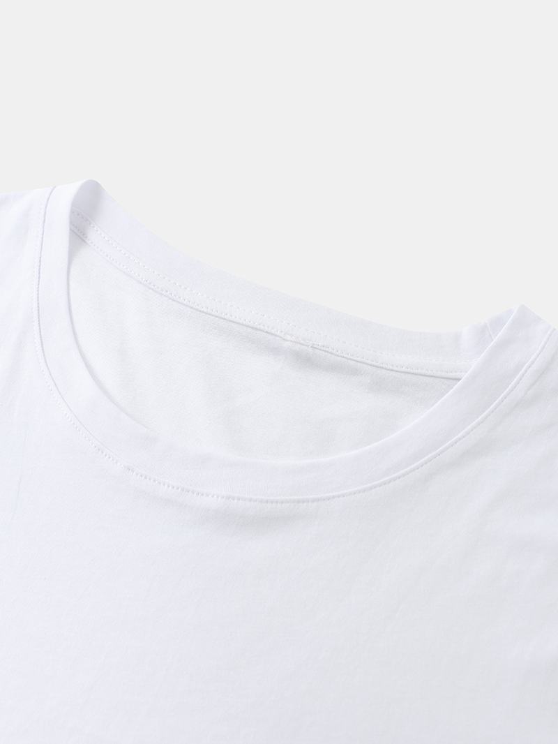 Męski Luźny Luźny T-shirt Z Nadrukiem Graficznym W 100% Bawełniany