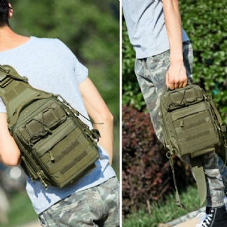Męski Nylonowy Kamuflaż O Dużej Pojemności Multi-carry Tactical Travel Outdoor Torba Na Klatkę Piersiową Torba Na Ramię