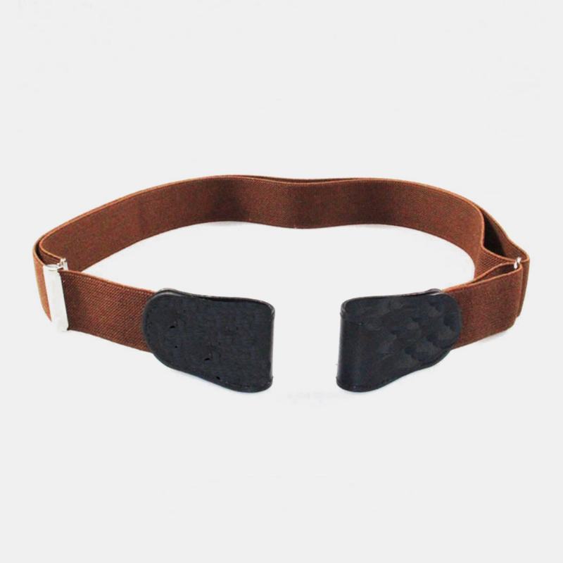 Męski Pasek Ze Skóry Pu Regulowany Wąski Elastyczny Niewidoczny Podwójnego Zastosowania Wild Jeans Belt