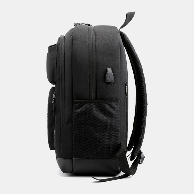 Męski Plecak Ładujący Usb Z Wieloma Kieszeniami Oxford Casual Wild Waterproof School Bag