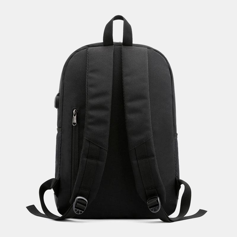 Męski Plecak Ładujący Usb Z Wieloma Kieszeniami Oxford Casual Wild Waterproof School Bag