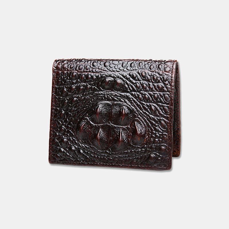 Męski Portfel Z Prawdziwej Skóry Krokodyl Business Money Clip Card