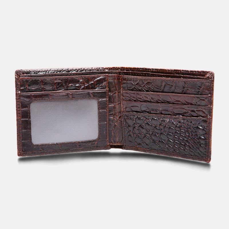 Męski Portfel Z Prawdziwej Skóry Krokodyl Business Money Clip Card