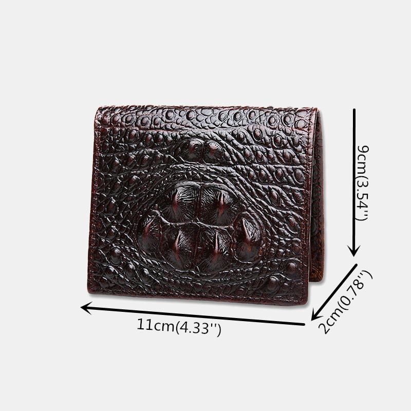 Męski Portfel Z Prawdziwej Skóry Krokodyl Business Money Clip Card