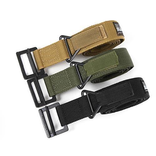 Męski Regulowany Wojskowy Płótno Ratownicze Rigger Belt Canvas Casual Belt