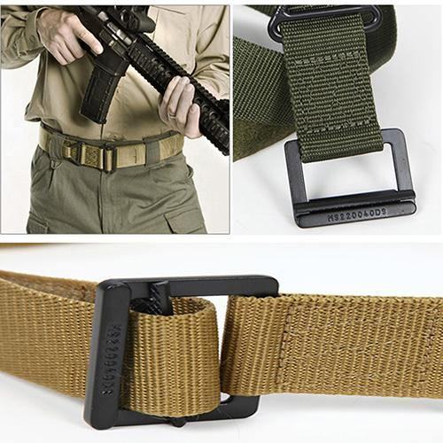 Męski Regulowany Wojskowy Płótno Ratownicze Rigger Belt Canvas Casual Belt