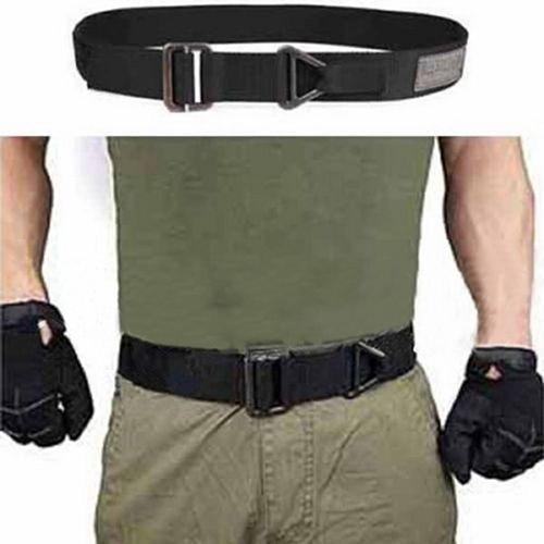 Męski Regulowany Wojskowy Płótno Ratownicze Rigger Belt Canvas Casual Belt