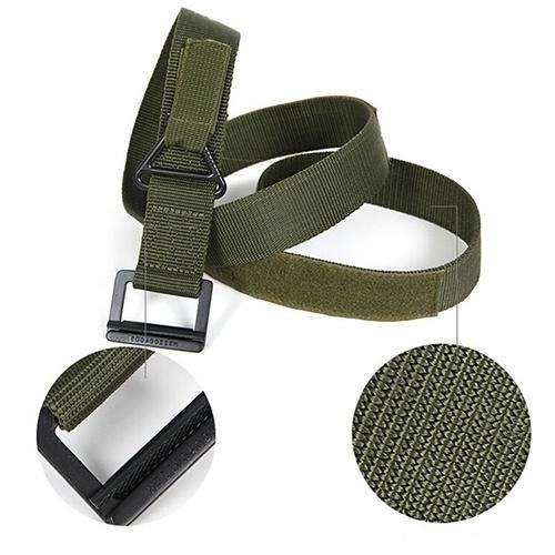 Męski Regulowany Wojskowy Płótno Ratownicze Rigger Belt Canvas Casual Belt