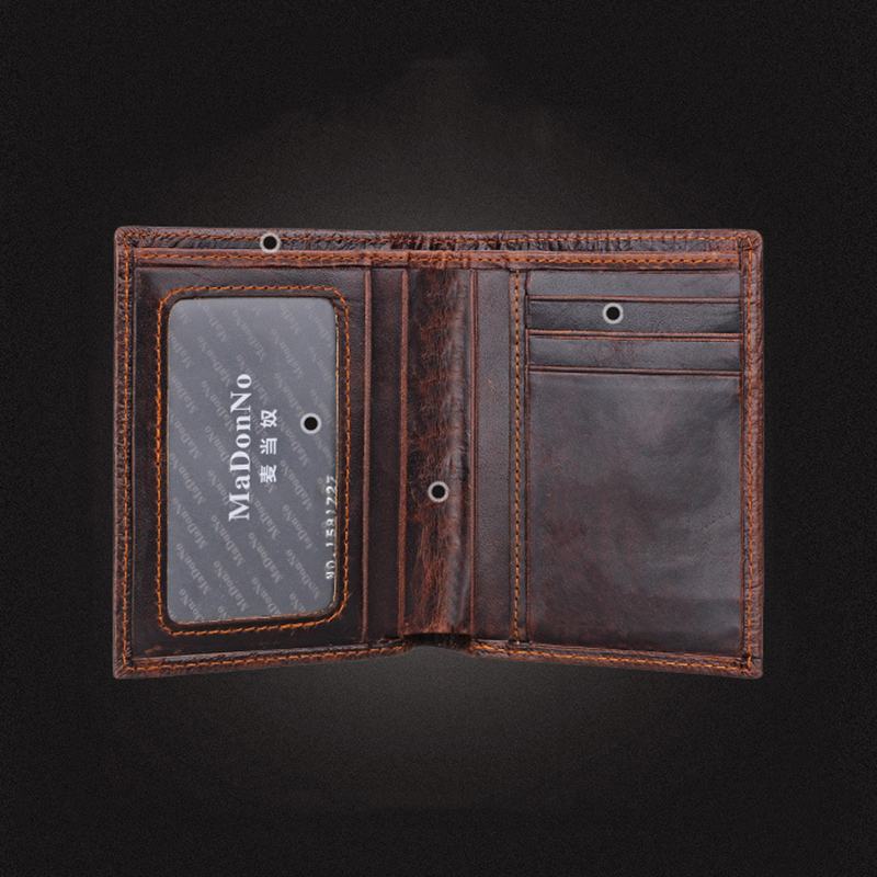 Męski Skórzany 3d Dragon Pattern Retro Business Multi-slot Card Holder Portfel