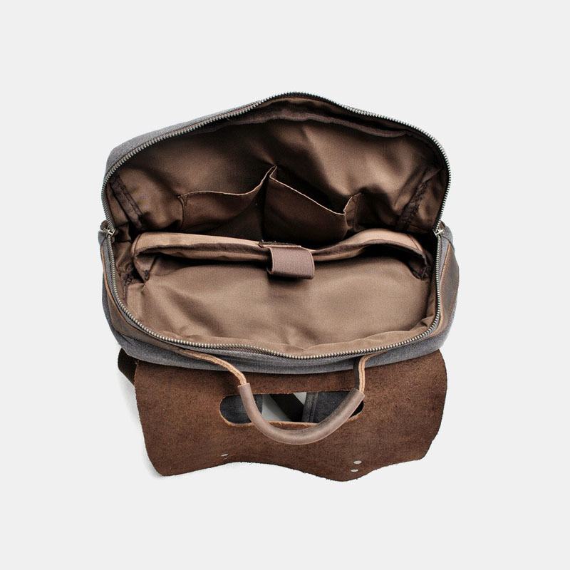 Męski Skórzany Plecak Antykradzieżowy W Stylu Retro W Stylu Vintage