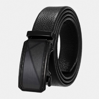 Męski Skórzany Prostokątny Automatyczny Pasek 3.5 cm Casual Business Ratchet Belt