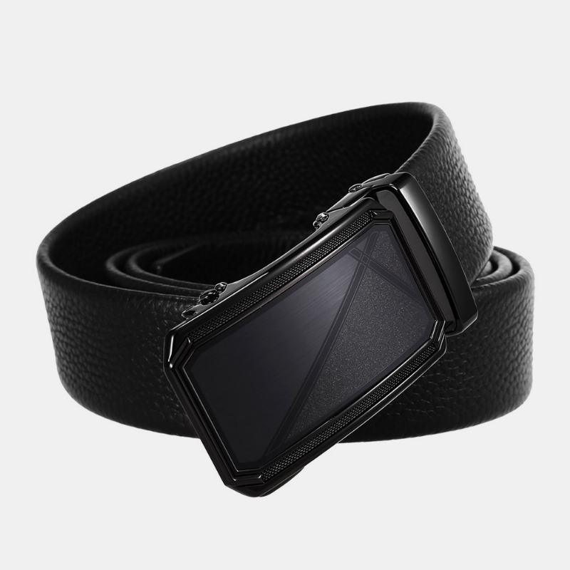 Męski Skórzany Prostokątny Automatyczny Pasek 3.5 cm Casual Business Ratchet Belt