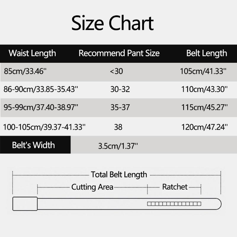 Męski Skórzany Prostokątny Automatyczny Pasek 3.5 cm Casual Business Ratchet Belt