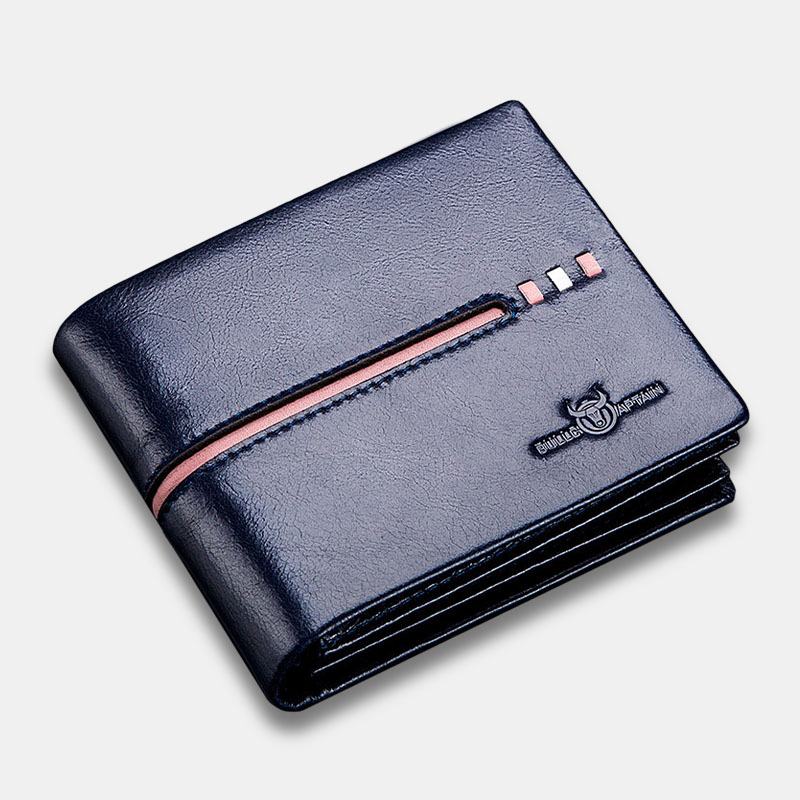 Męski Skórzany Wąski Portfel Anti-theft Multi-card Slot Card Holder Portfel Na Portmonetki