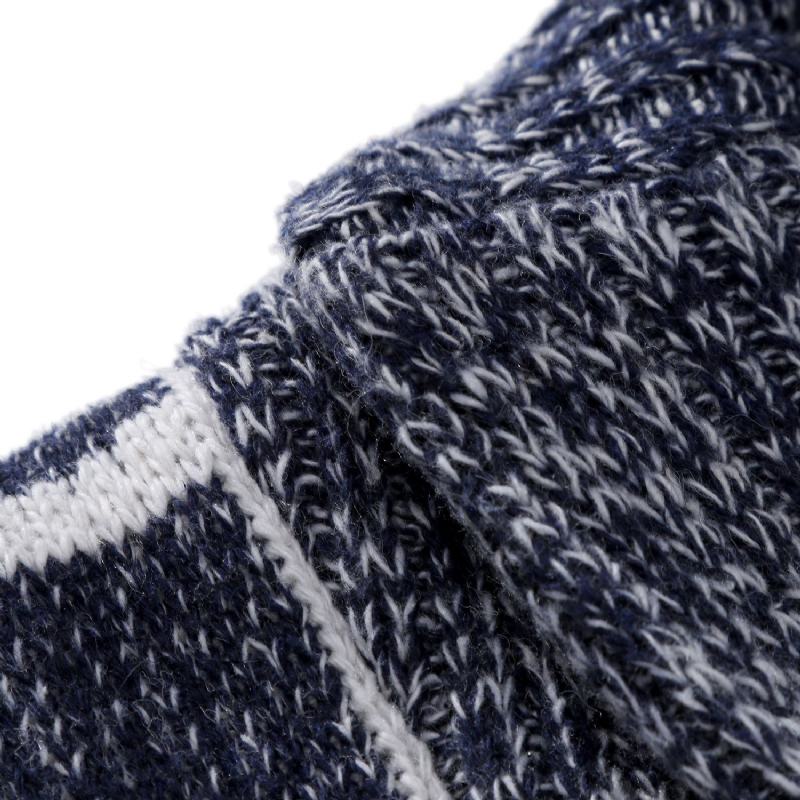 Męski Sweter Kardigan W Kratę W Dopasowanym Kolorze Na Zimę