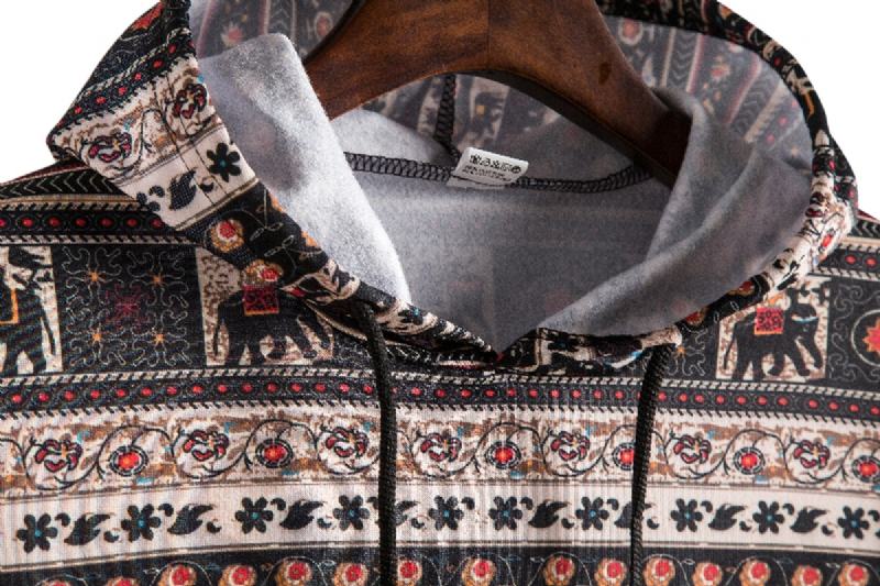 Męski Sweter Plus Size Z Nadrukiem W Stylu Retro W Stylu Etnicznym