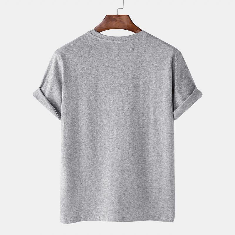 Męskie 100% Bawełna Ciemnoczarny Styl Gotycki Gest CZaszki Casual T-shirty