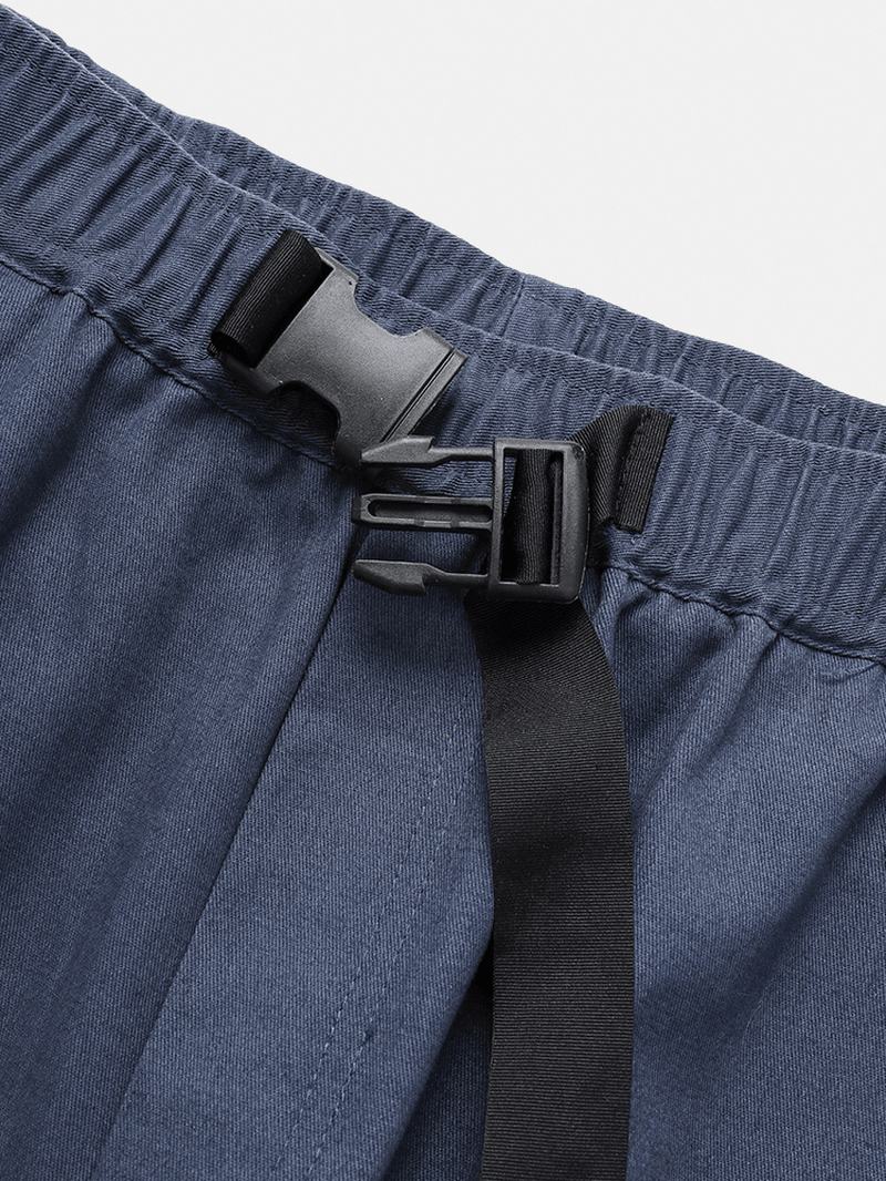 Męskie 100% Bawełniane Spodnie Do Biegania W Jednolitym Kolorze Z Kieszenią