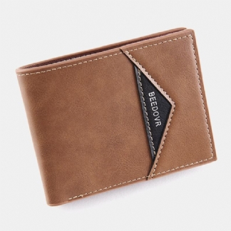 Męskie Bifold Short Antimagnetic Wallet Vintage Multi-card Slots Card Holder Money Clip