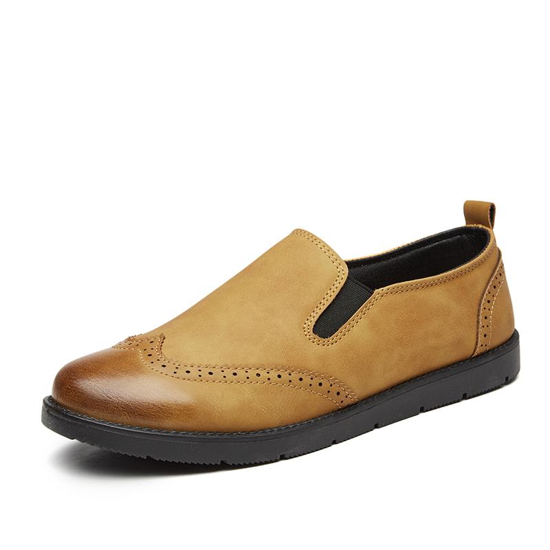 Męskie Business Casual Loafers Chelsea Slip On Work Dress Buty Do Ręcznego Szycia