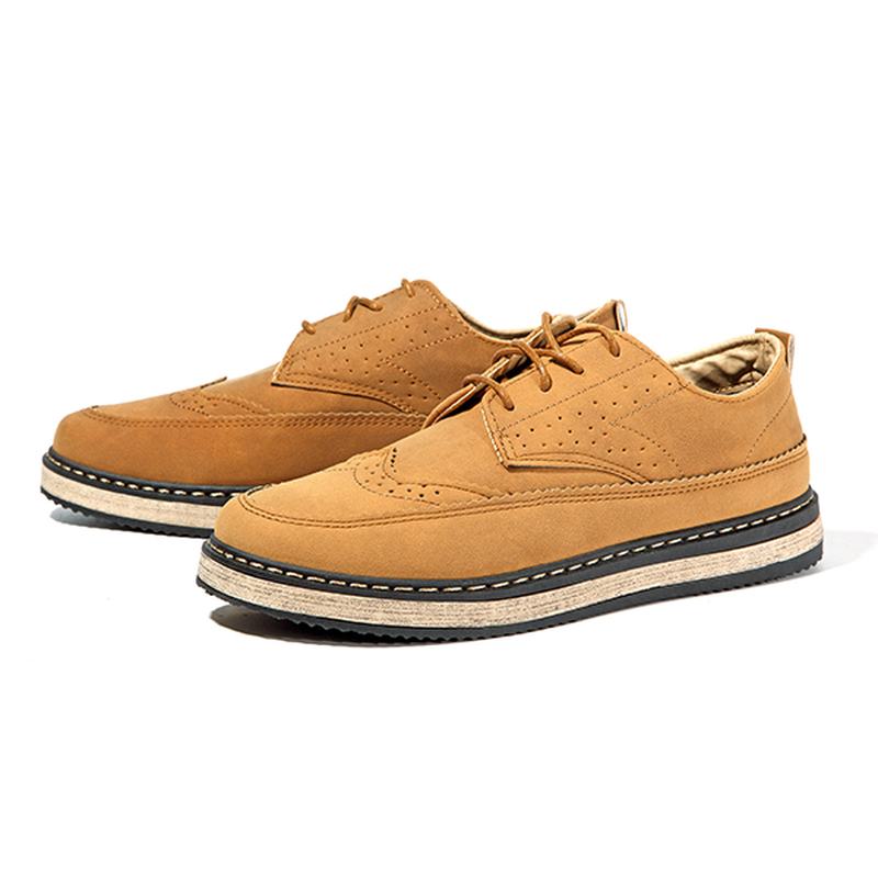 Męskie Buty Oxford W Stylu Retro W Stylu Brytyjskim Ze Skórzanymi Akcentami