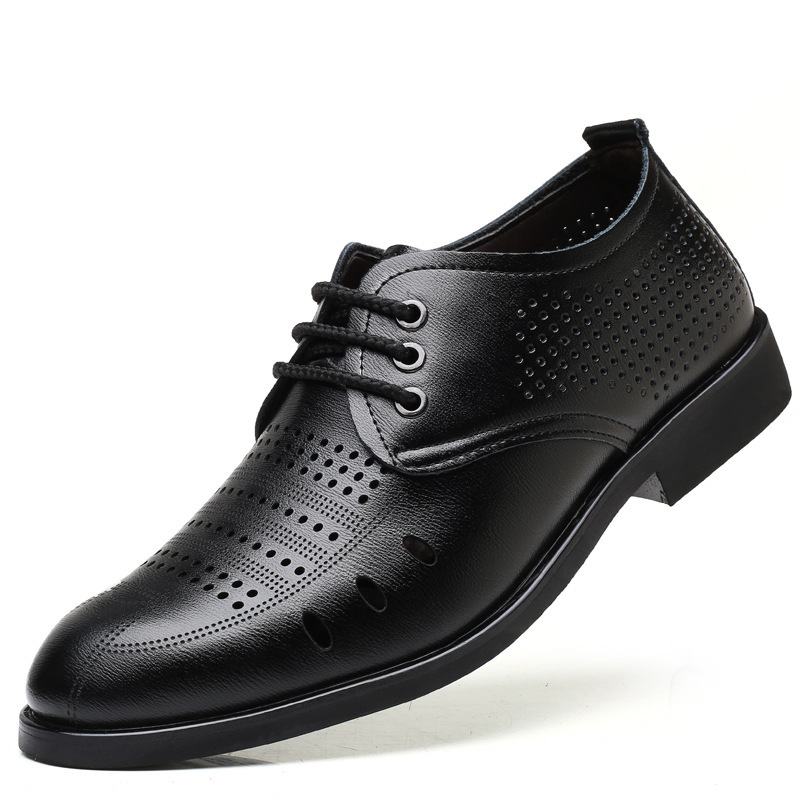 Męskie Buty Z Mikrofibry Oddychające Wydrążone Oksfordzie Casual Business Shoes
