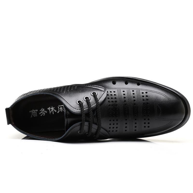 Męskie Buty Z Mikrofibry Oddychające Wydrążone Oksfordzie Casual Business Shoes