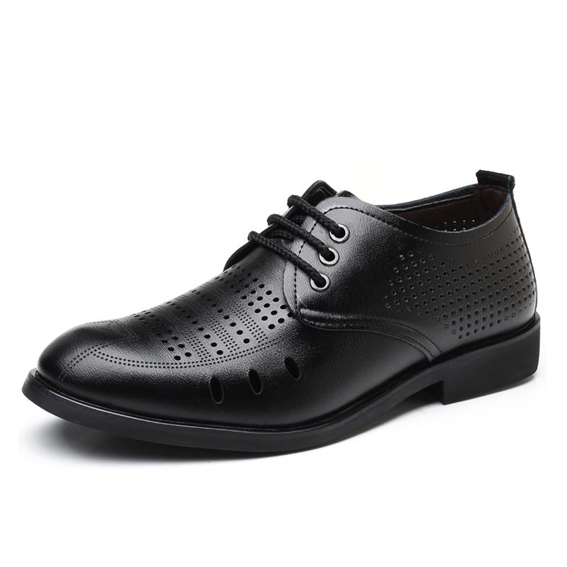 Męskie Buty Z Mikrofibry Oddychające Wydrążone Oksfordzie Casual Business Shoes