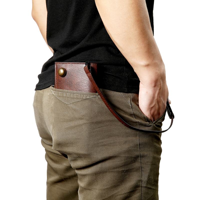 Męskie Casual Trifold Multi-slot Long Wallet Holder Cash Holder Clutch Bag