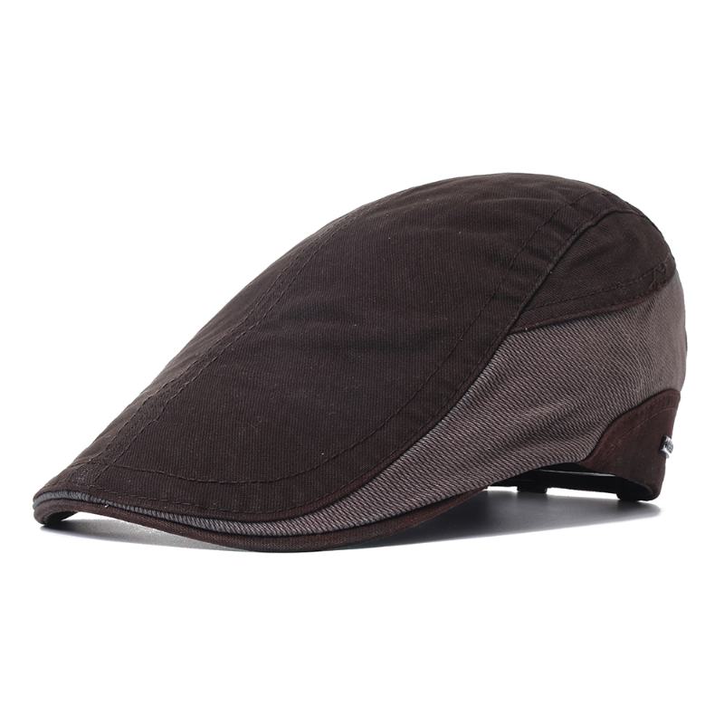 Męskie CZapki Na Lato Patchwork Oddychające Berety Solid Newsboy Cabbie Flat Caps Visor