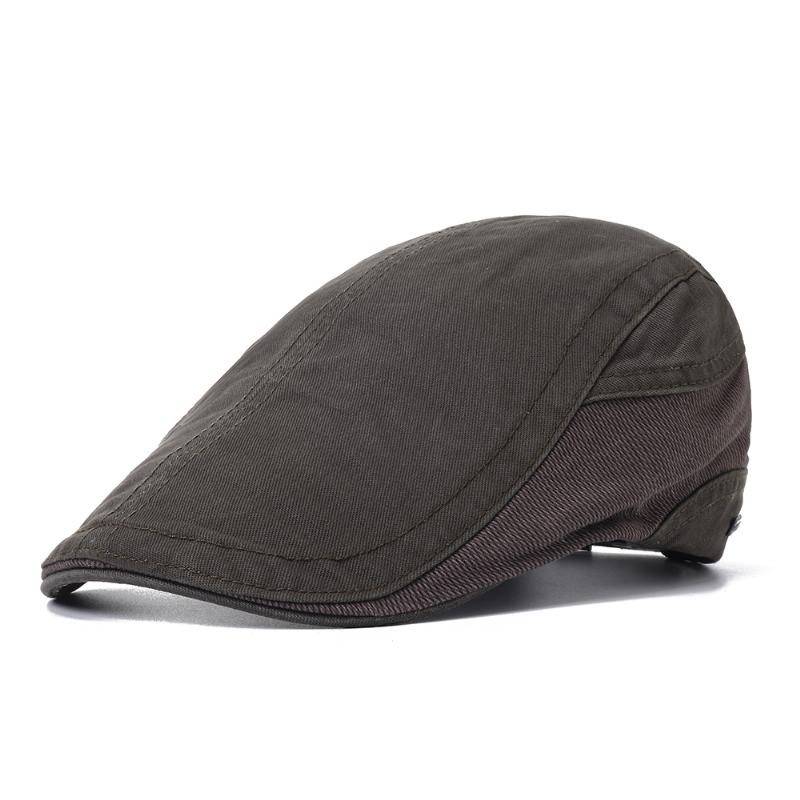 Męskie CZapki Na Lato Patchwork Oddychające Berety Solid Newsboy Cabbie Flat Caps Visor